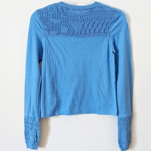 FREE PEOPLE Colette Scallop Neck Trim Knit Sweater - Picture 7 of 8